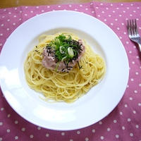 ツナとたらこクリームのパスタ