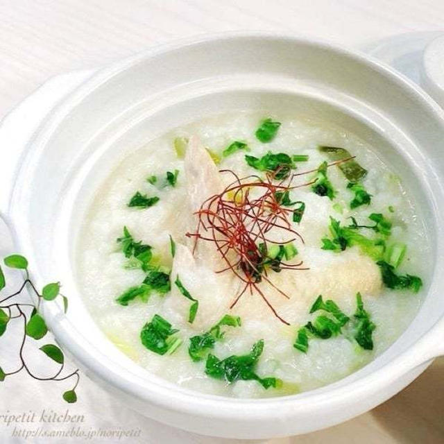 ＼炊飯器で超簡単‼︎／おかわり必至【参鶏湯風 七草粥】