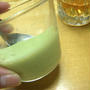 粉寒天で抹茶プリン。