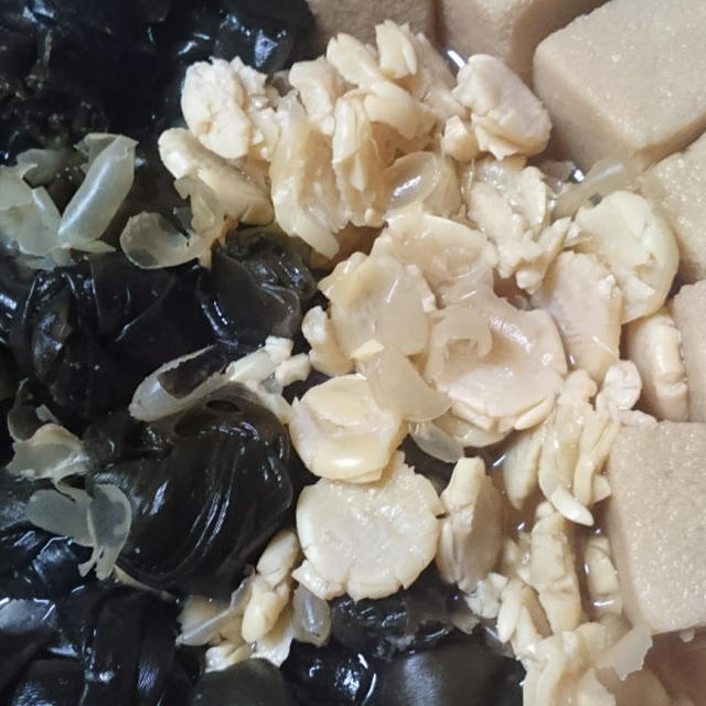 昆布とうち豆と高野豆腐