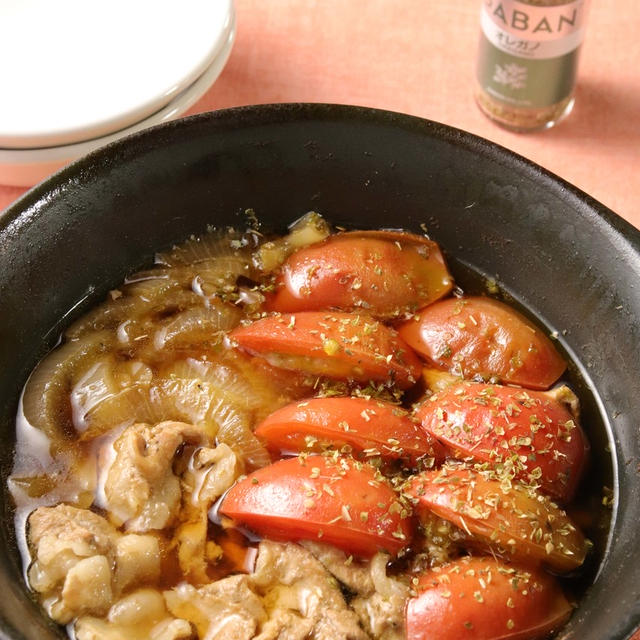 【レシピ】オレガノde洋風トマトすき焼き