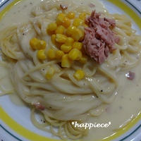ツナとコーンのチーズクリームパスタ