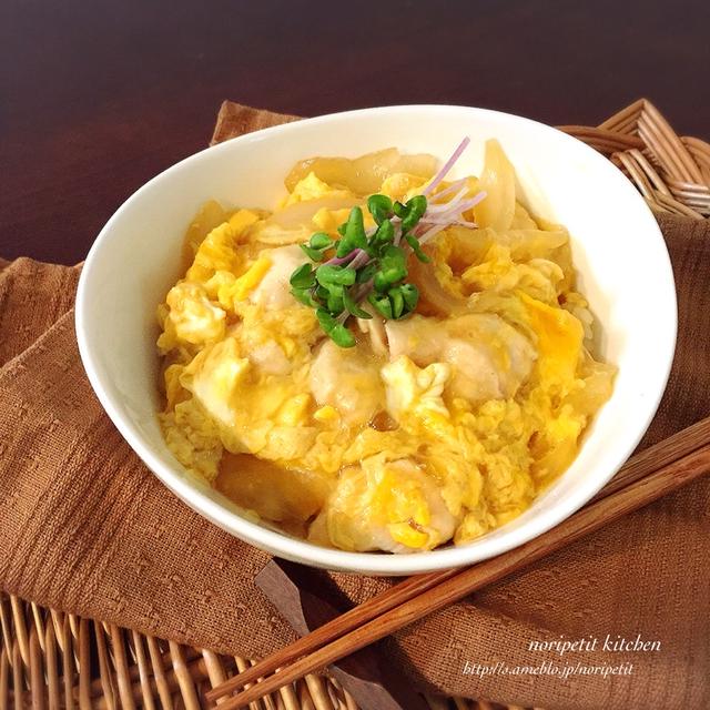 とろ〜り卵のコツあり‼︎ 麺つゆ&ササミde簡単♡親子丼♡