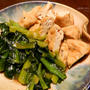小松菜とがんもどきの炊いたん　創味のつゆ（麺つゆ濃縮３倍でも）で簡単ですねん