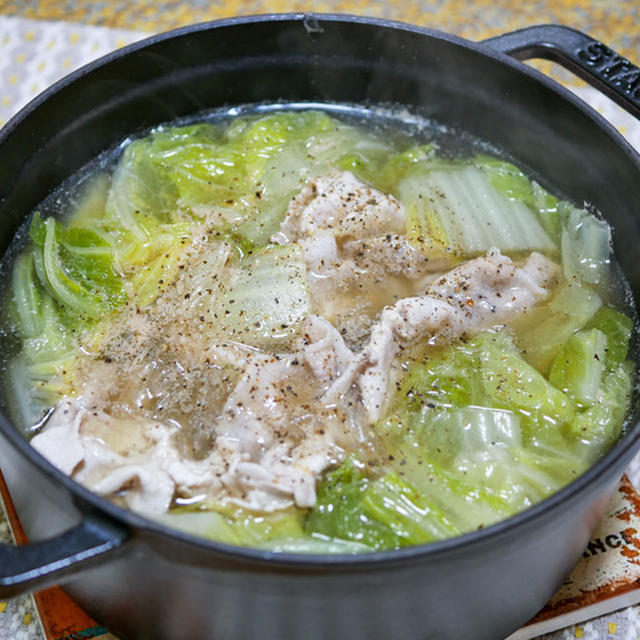 ストウブ鍋で「白菜と豚肉の春雨煮」&買い物がてらに「市場食堂」