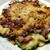 豚肉・チーズをトッピングしてゴーヤのお好み焼き風♪
