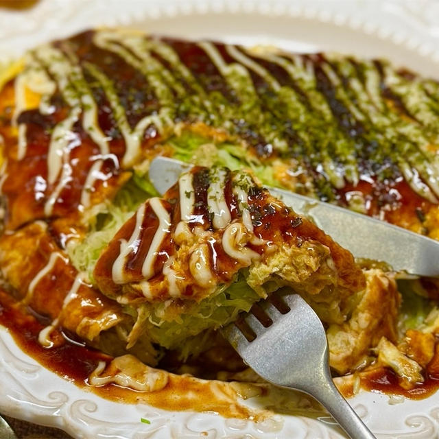【レシピ】材料キャベツと卵だけ♬ヘルシーとんぺい焼き♬