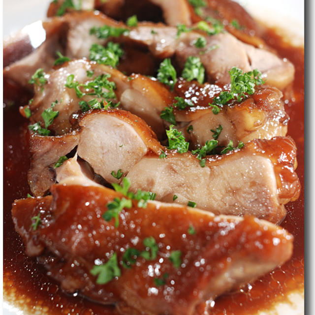 鶏肉のちょっとイタリアンな煮込み☆バルサミコとハチミツで甘酸っぱさを♪