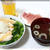 びんちょうまぐろと小松菜の丼