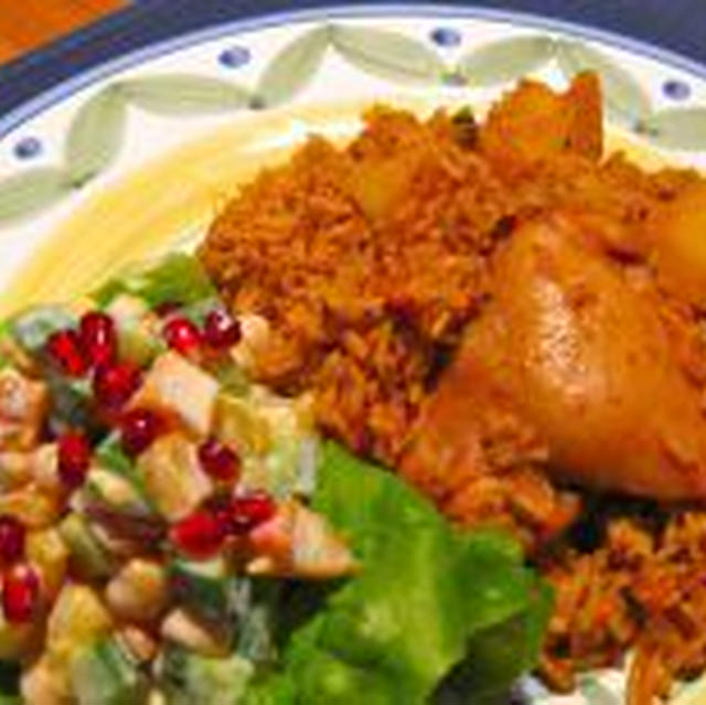 イエメン風カブサ―チキンとじゃがいも入り炊き込みご飯