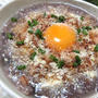 豆腐入りだよ☆　和洋折衷TKG風　五穀おかゆ