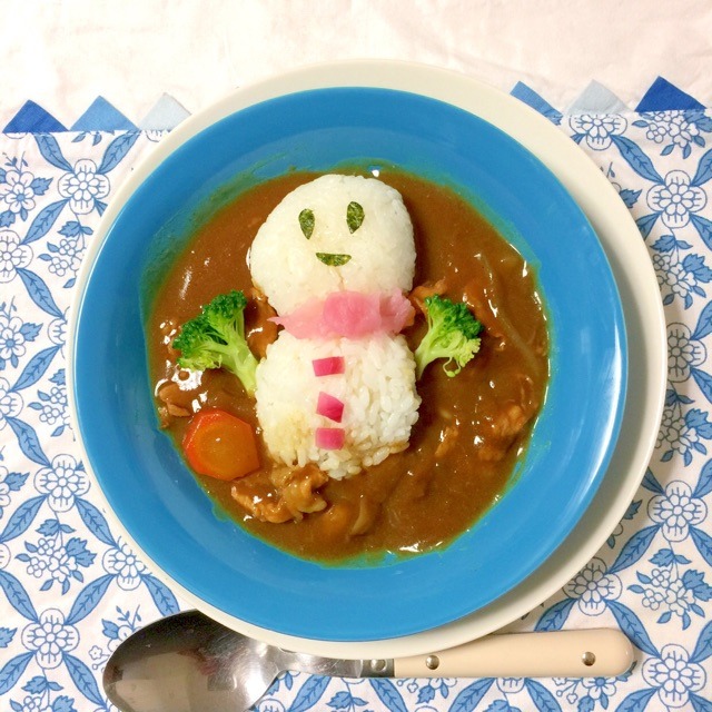 クリスマス　ゆきだるまカレー