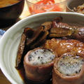 昨日の夕飯(10/17)：肉巻きおから餅他