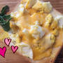 今朝の朝ごはん(((o(*ﾟ▽ﾟ*)o)))ゆで卵チーズトーストにアイスプラント