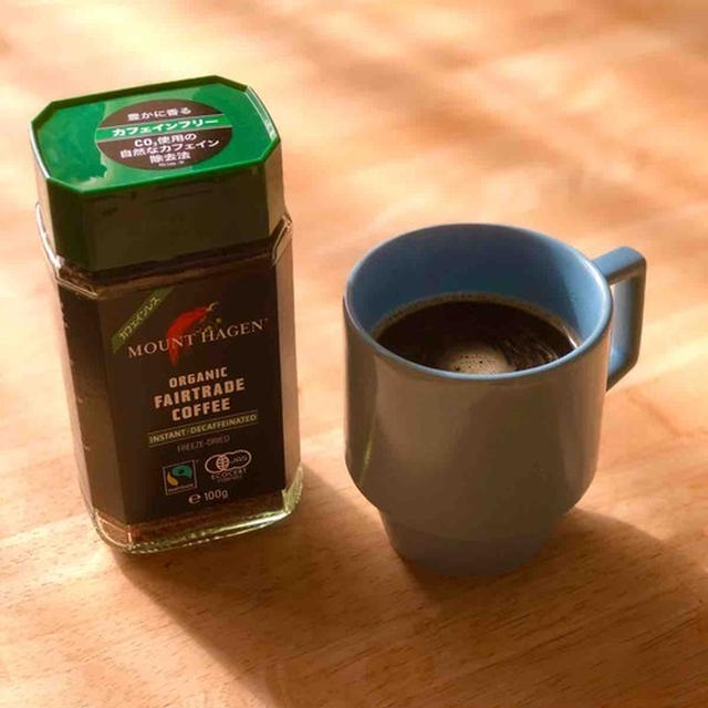 オーガニックでカフェインレスのインスタントコーヒー！
