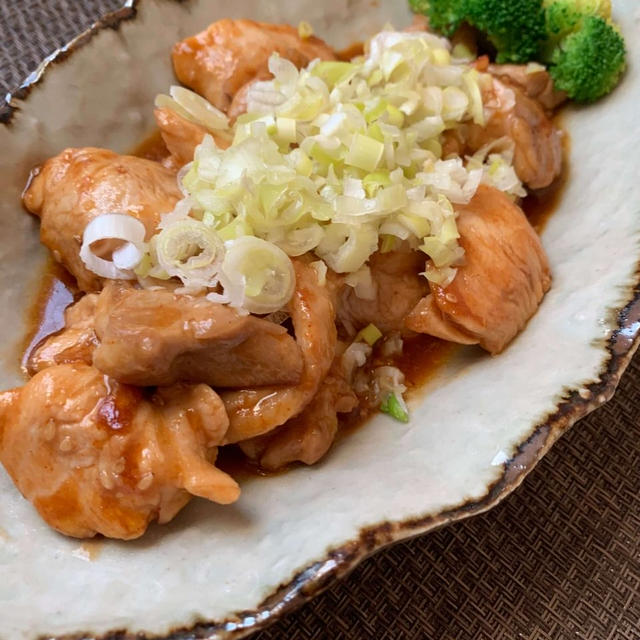 旨辛！鶏むね肉のコチュポン酢焼き