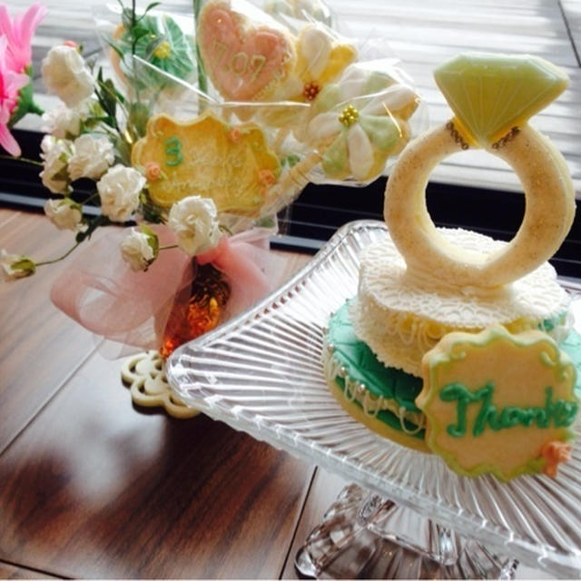 結婚祝い用 ブーケ＆ケーキ試作品♪♪