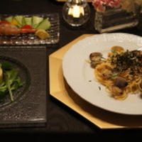 時短「あさりの明太子スパゲティ」