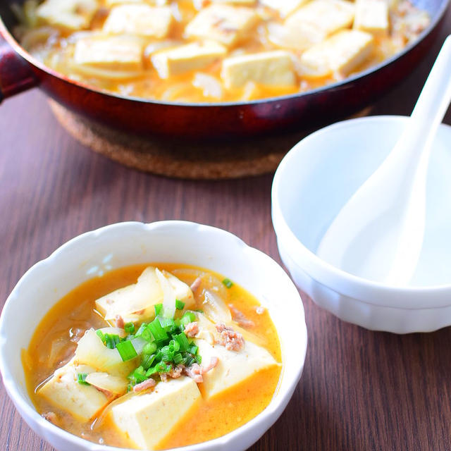 ご飯が進む♪ピリ辛みそ煮込み豆腐のレシピ