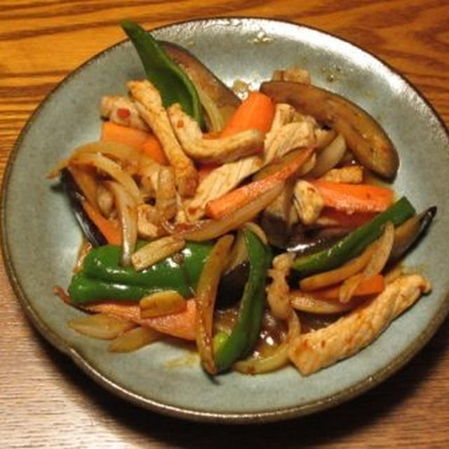 [レシピ] 豚肉と野菜の豆板醤炒め