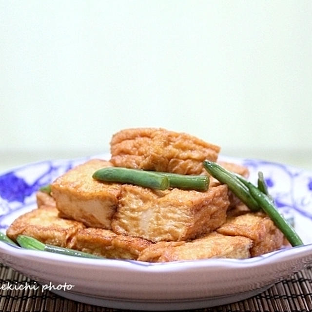 白ご飯にピッタリ！！「厚揚げとインゲンのおかず煮」＆「こんなモダン焼きもありなのかなぁ」