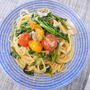 菜の花とプチトマトの醤油パスタ｜春の味覚を簡単に楽しもう