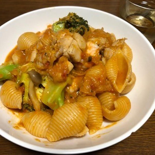 夜はパスタを単品で