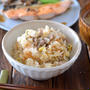 豆もやしとひき肉の炊き込みご飯。【具だくさんごはん・あっさり】と魚ごはんの日。
