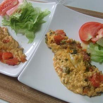 トマトジューシーオムレツとエビレタすうぷ