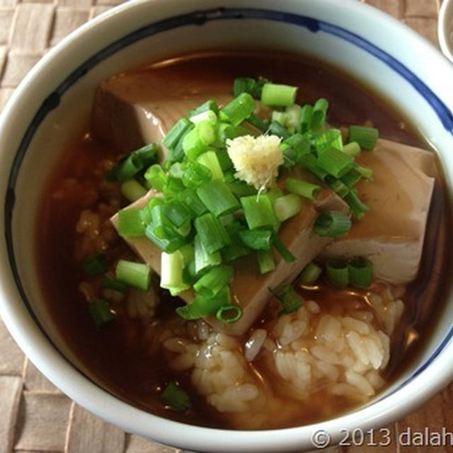 芋煮風おでん鍋の〆　餡かけ豆腐ご飯が美味