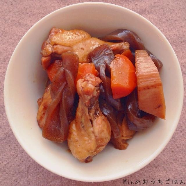 鶏手羽元で筑前煮