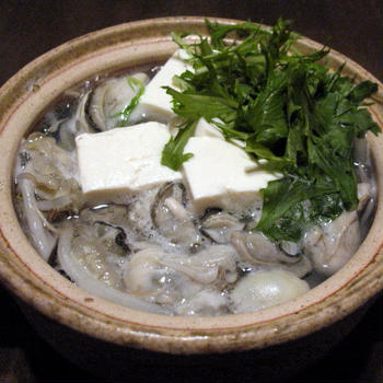牡蠣ともやしのひとり鍋（オイスター雑炊） レシピNo.129