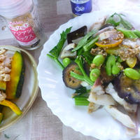 夏野菜とたこの♪イタリアンマリネ★＆かぼちゃのスパイスバタそぼろのせ★