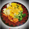 レンジでチンの簡単おつまみ★チェダーチーズと彩り温野菜★ by mimikoさん