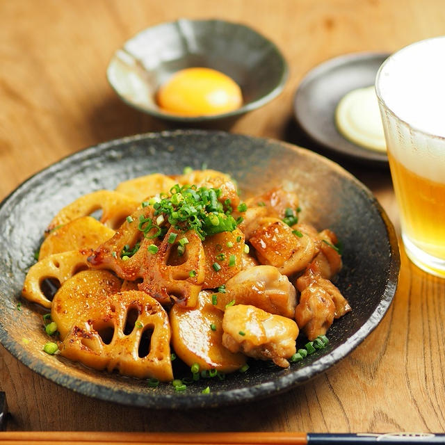 メシ通！鶏もも肉と秋の根菜の照り焼き