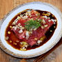 シャキシャキ食感が楽しい「マグロのカルパッチョ」＆メシ通さんアップでございます！今回は「秋茄子」