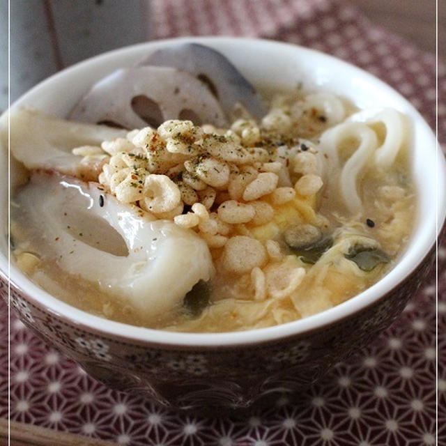 今朝の朝ごはん☆朝うどん！今日はお久しぶりの～