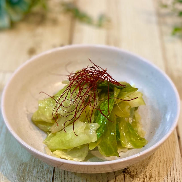 レンジで簡単♪ちぎりキャベツのポン酢ごま油和え