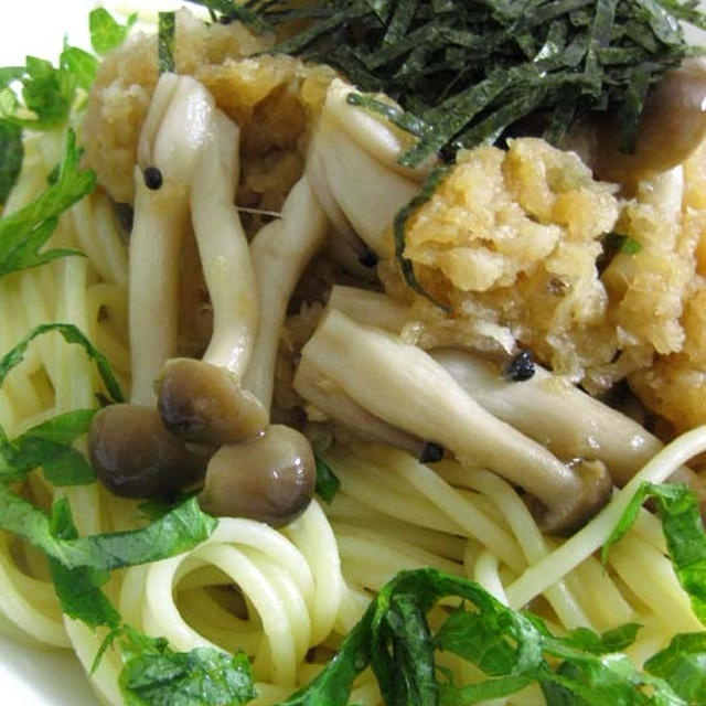 しめじと大根おろしのスパゲティ