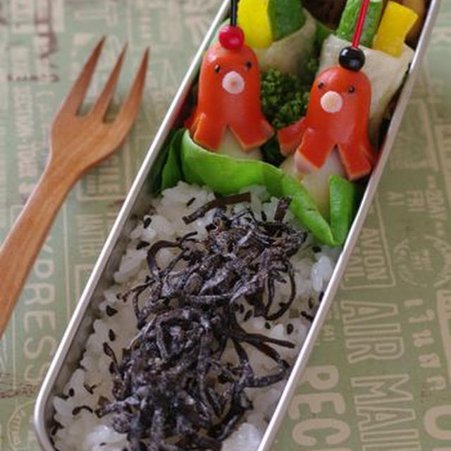 玉乗りタコのお弁当