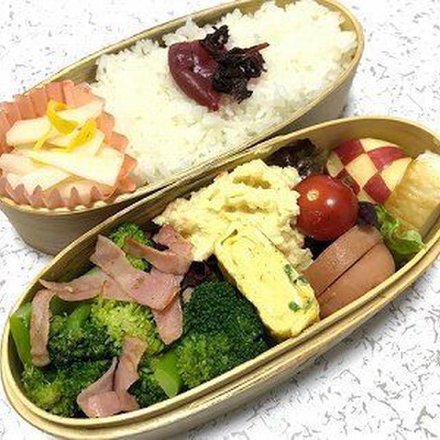 ブロッコリーのベーコン炒め弁当