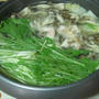 鶏肉と水菜の生姜風味鍋