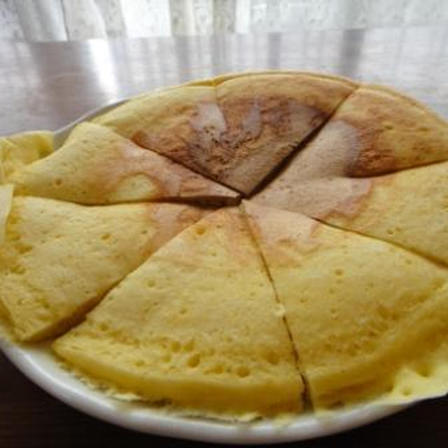 久しぶりに～大きなホットケーキ(*^。^*)人(^O^)