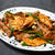 牛肉とエリンギの中国醤油(たまり醤油)炒め。見た目は真っ黒！でもコク深くておいしいー、簡単おつまみ。
