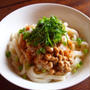 今日の昼ごはん：おろし納豆うどん