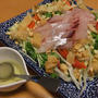 鯵のお刺身で中華風サラダ