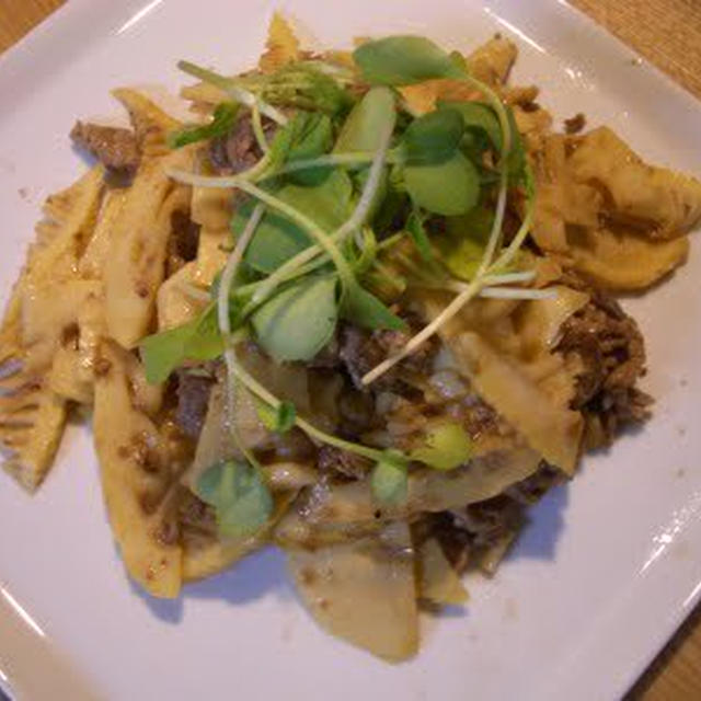 糖質制限食～いただいた筍で青椒肉絲