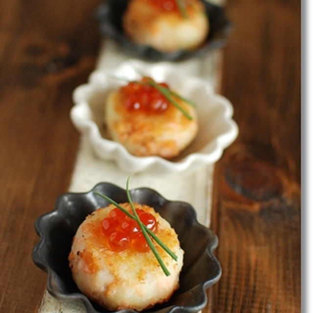 一口おつまみ 鮭ポテトのいくら添え By Marronさん レシピブログ 料理ブログのレシピ満載