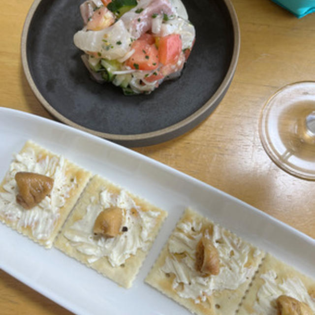 前菜３品だけでスパークリングワイン