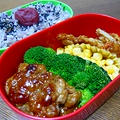 帰りました☆『豚肉の甘辛焼き』のお弁当♪
